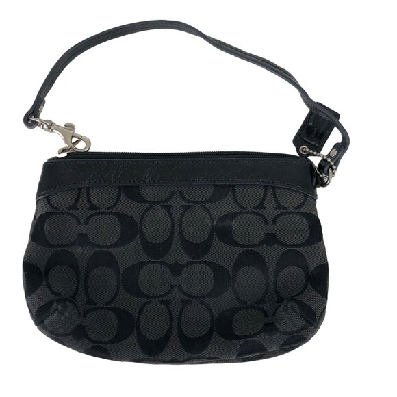 Coach Black Signature Wristlet Purse - Picture 5 of 12